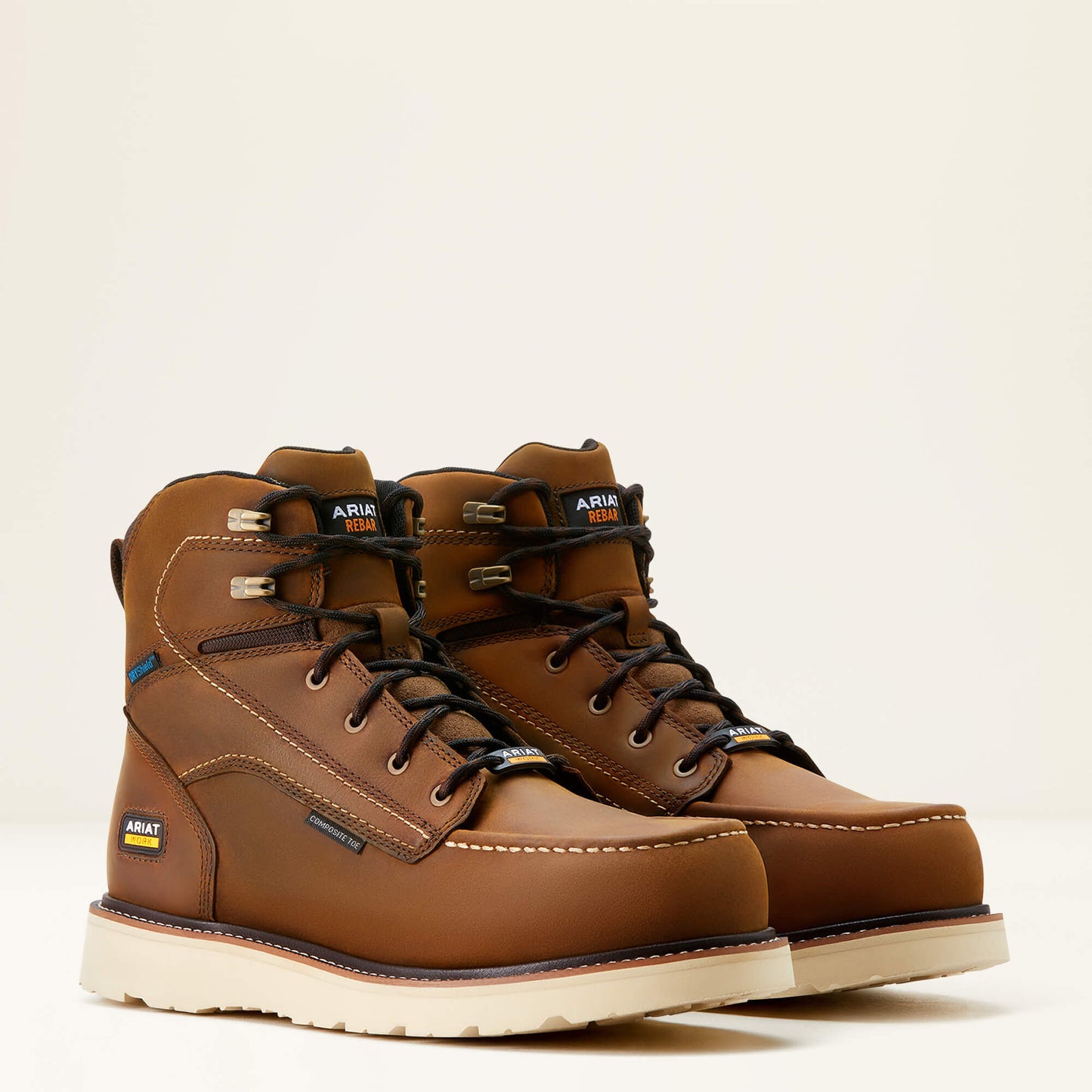 Ariat Online Shop - Rebar Wedge Moc Toe 6" Waterproof Composite Toe Work Boot