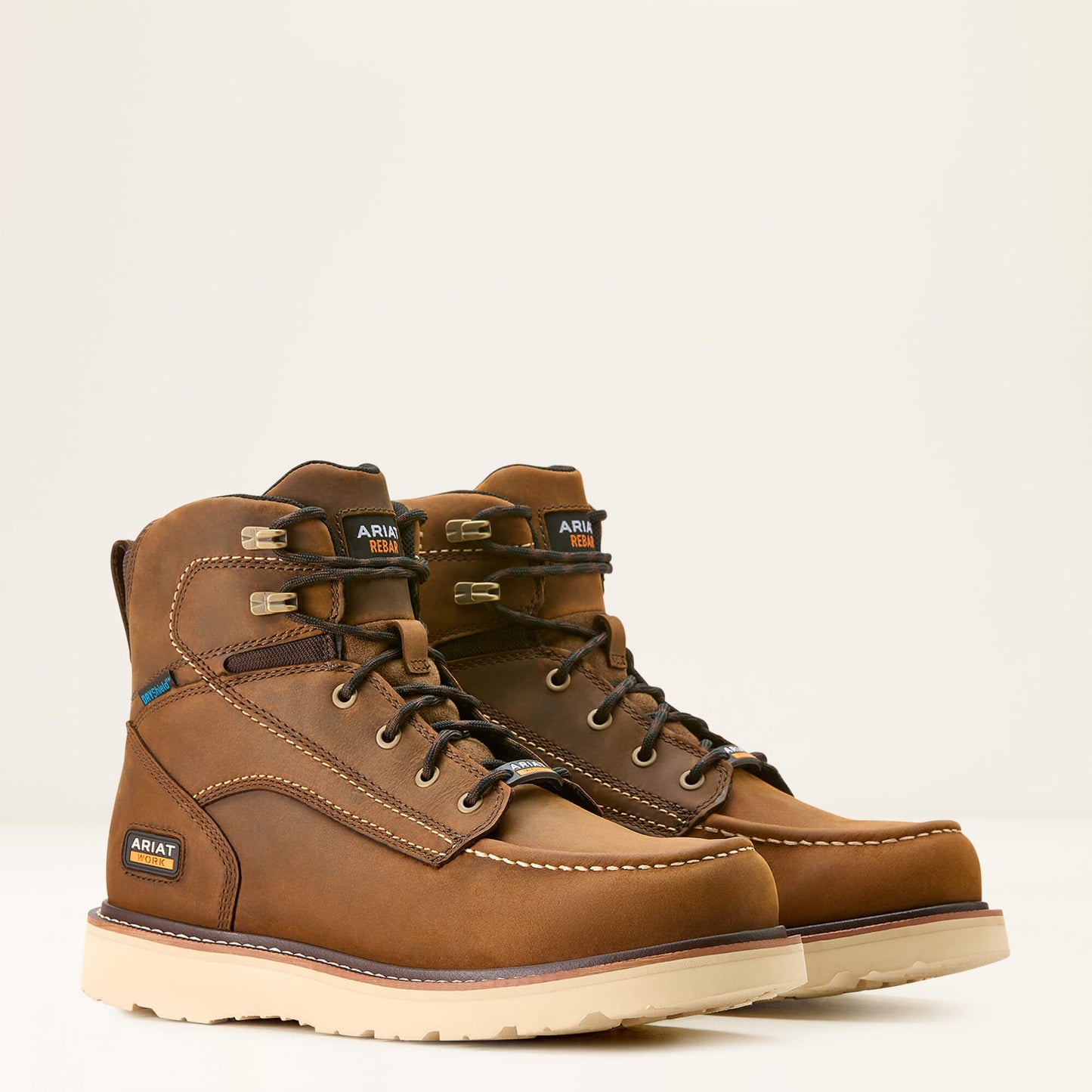 Ariat US - Rebar Wedge Moc Toe 6" Waterproof Work Boot