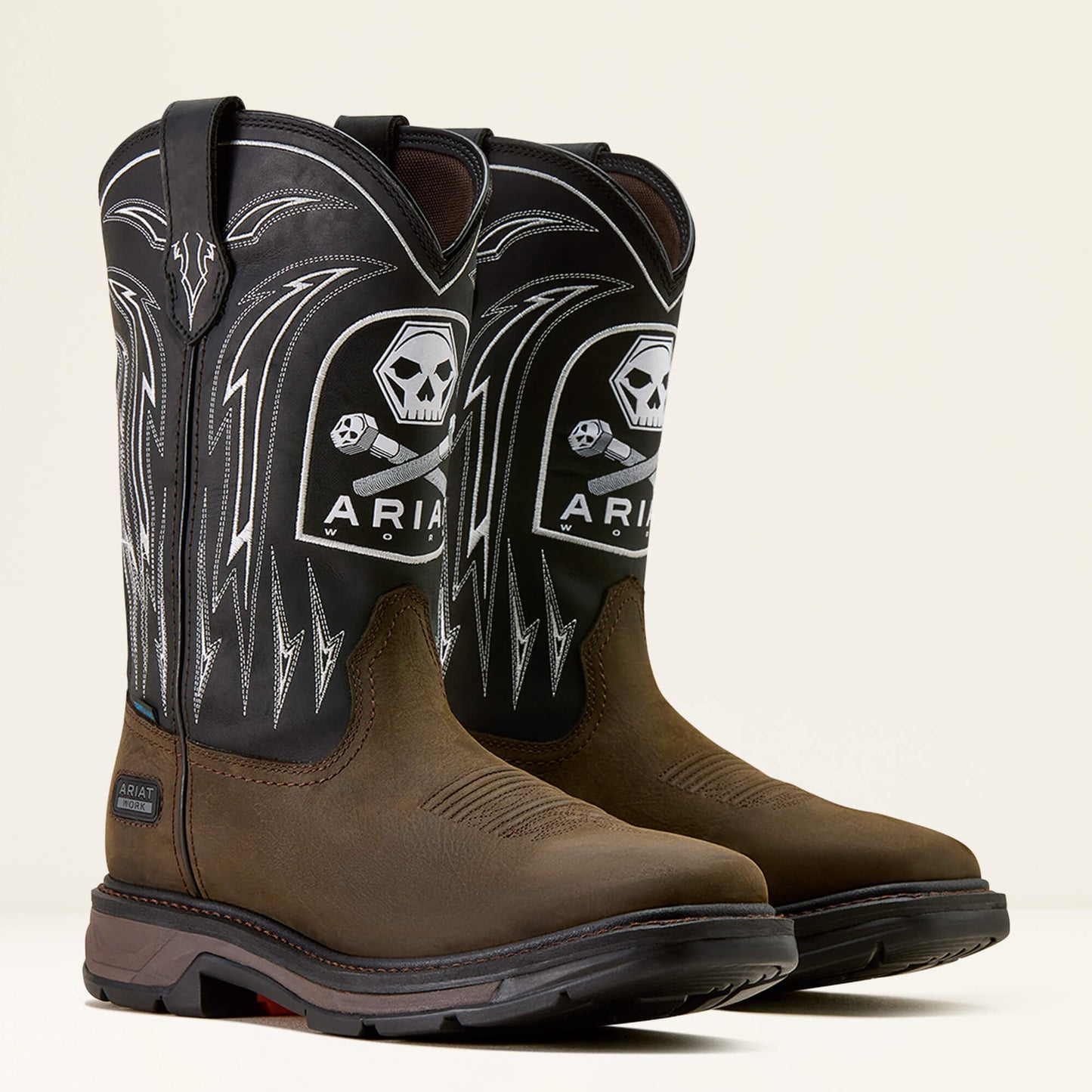 Ariat Outlet - WorkHog XT Bolt Skull Waterproof Wide Square Toe Work Boot