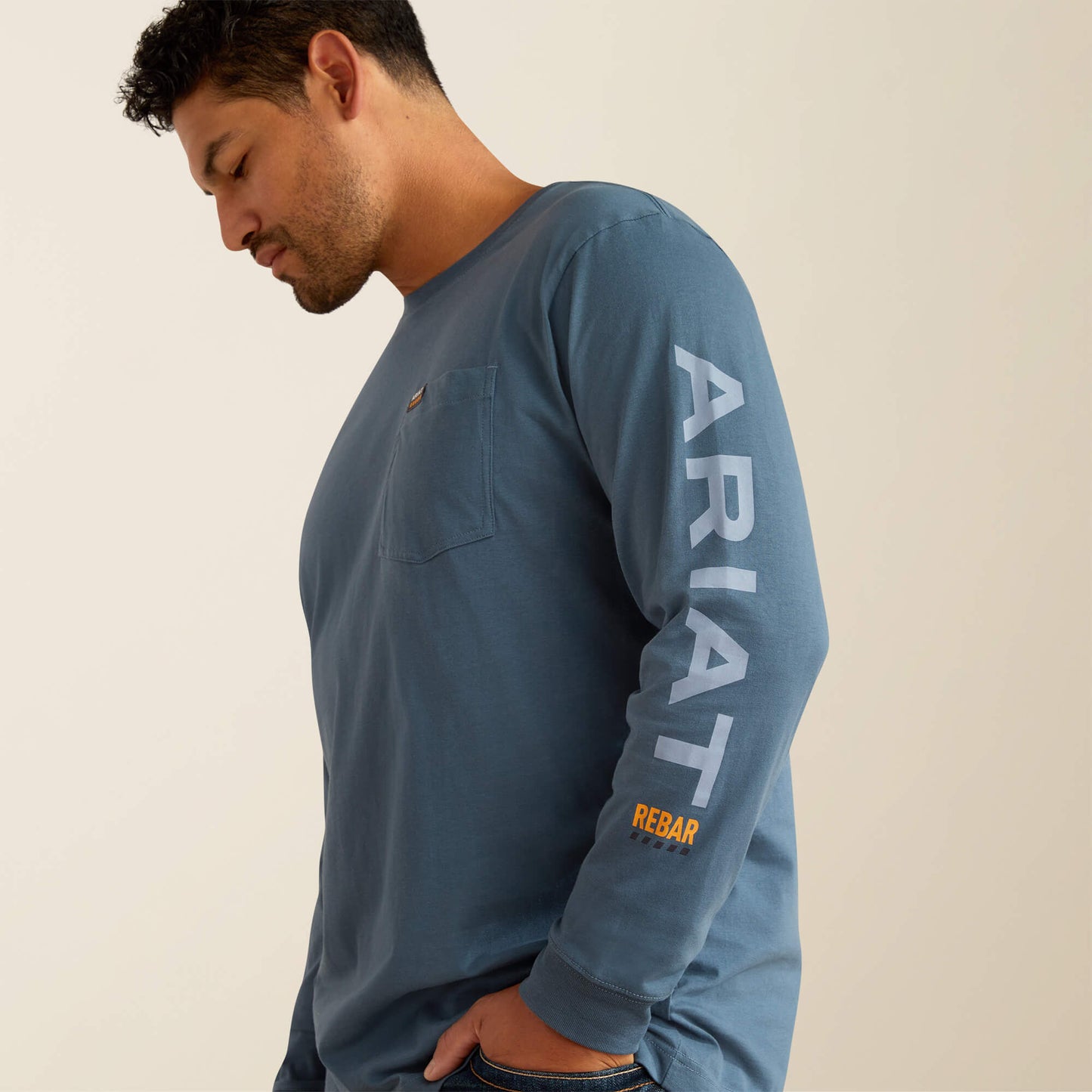 Ariat Online - Rebar Cotton Strong Standard Logo Pocket T-Shirt