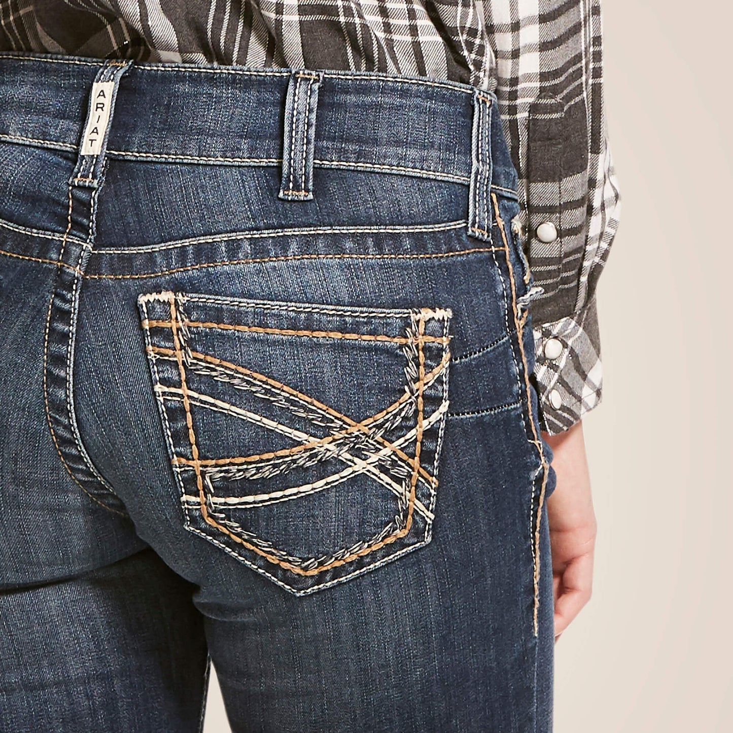 Ariat Online - R.E.A.L. Mid Rise Stretch Entwined Festival Boot Cut Jean