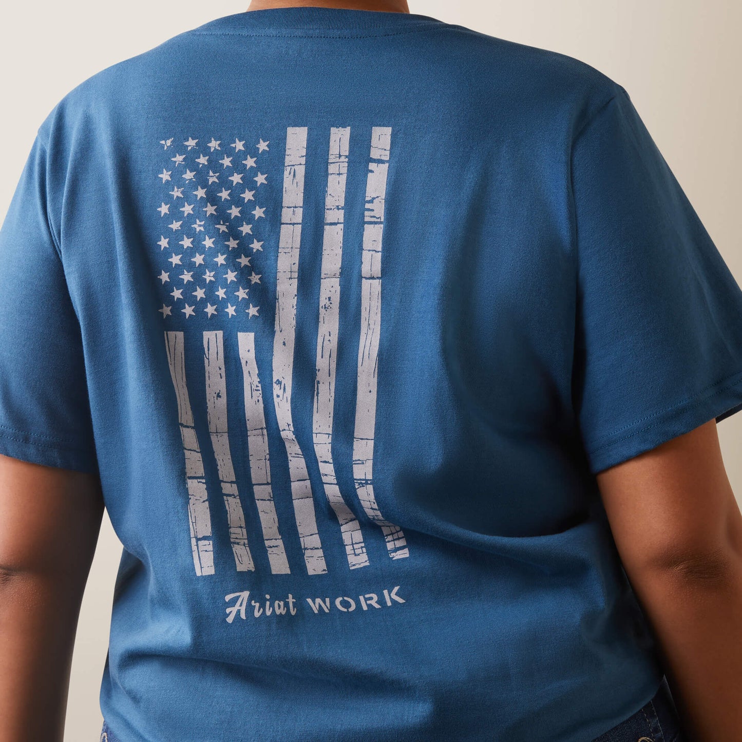 Ariat Sale - Rebar Cotton Strong American Flag Graphic T-Shirt