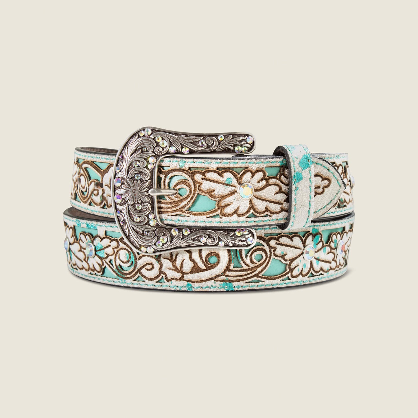 Ariat Sale - Hair-On Floral Belt