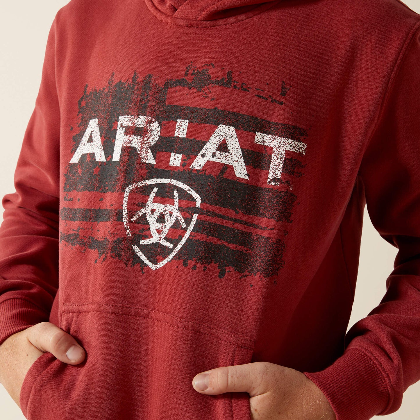 Ariat On Sale - Ariat Liquid Stamp Flag Hoodie