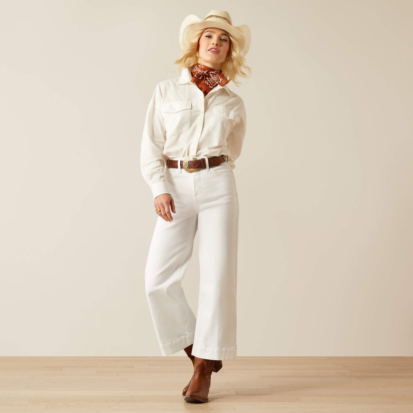 Ariat US - Ultra High Rise Countryside Wide Leg Crop Jeans