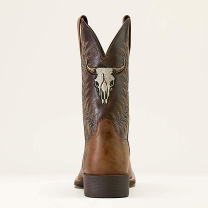 Ariat Online Shop - Sport Steer Skull Wide Square Toe Cowboy Boot