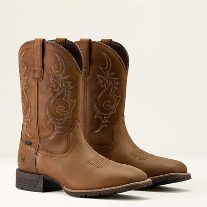Ariat On Sale - Hybrid Ranchway Waterproof Wide Square Toe Cowboy Boot