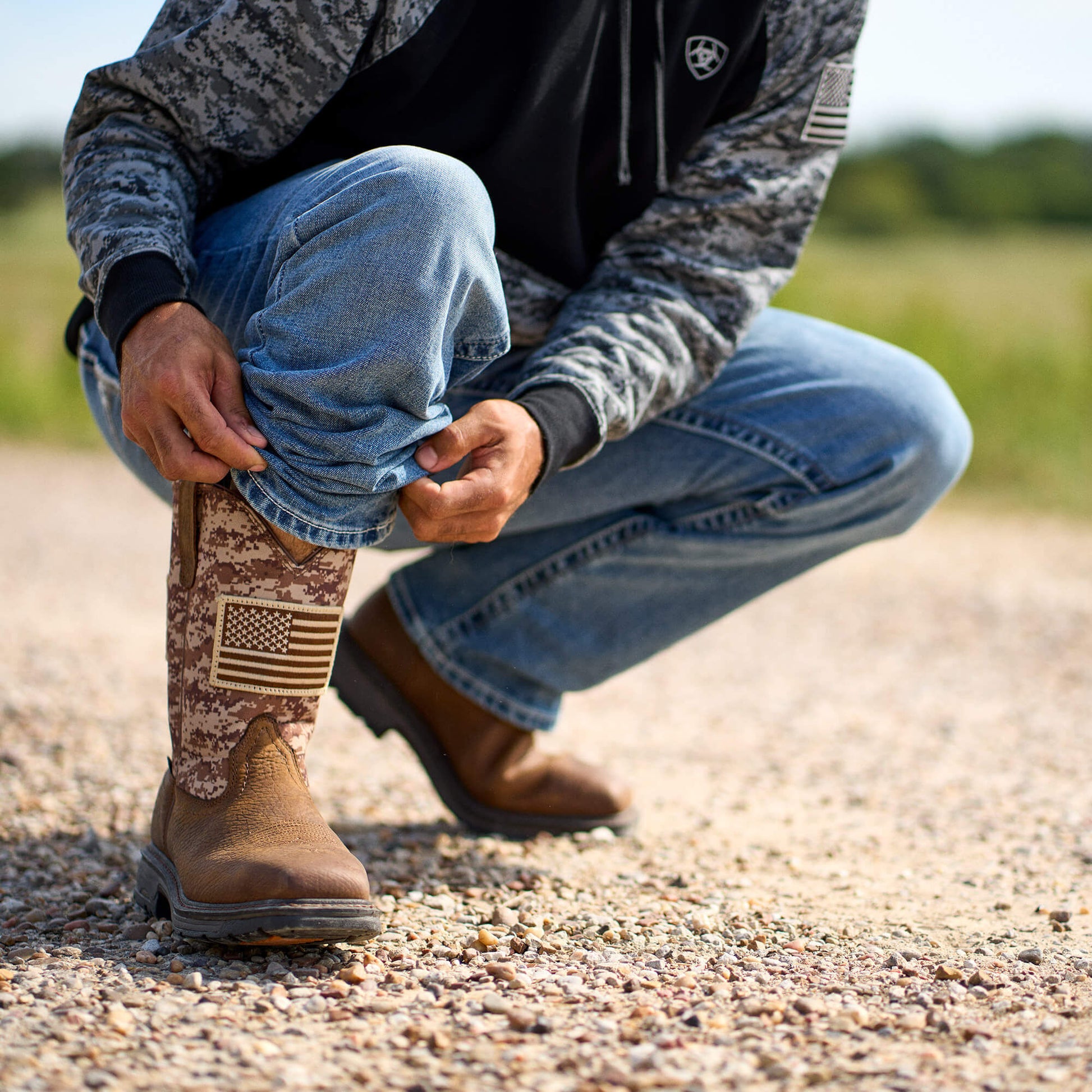 Ariat On Sale - WorkHog Patriot Steel Toe Work Boot