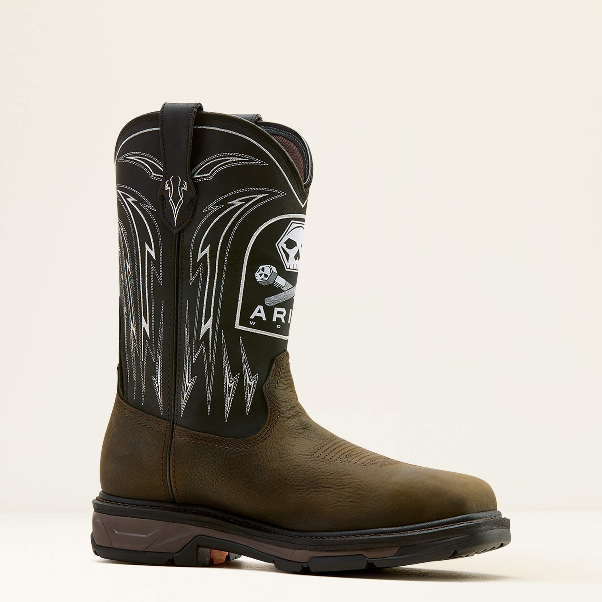 Ariat On Sale - WorkHog XT Bolt Skull Waterproof Wide Square Toe Carbon Toe Work Boot
