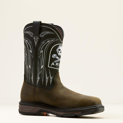 Ariat On Sale - WorkHog XT Bolt Skull Waterproof Wide Square Toe Carbon Toe Work Boot