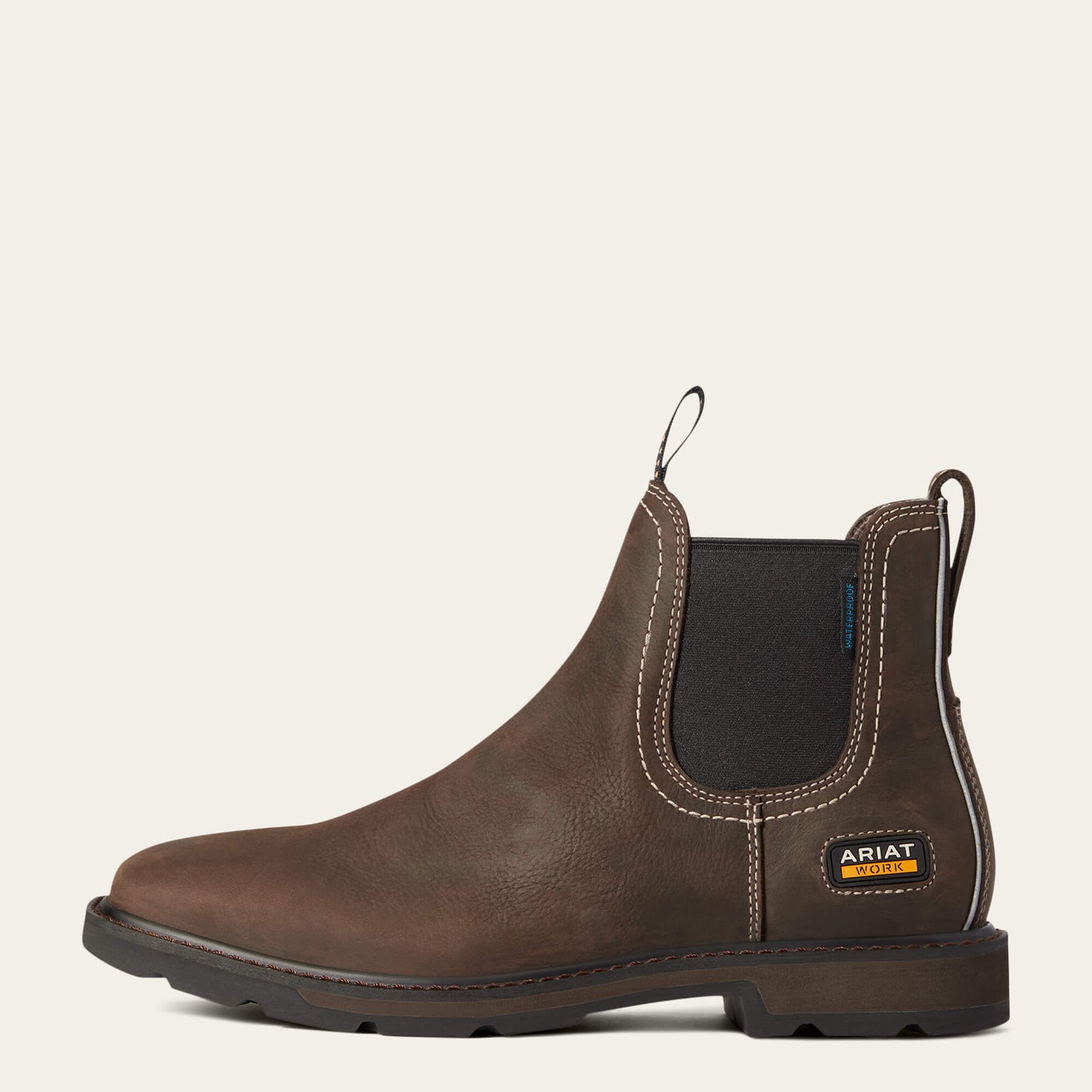 Ariat Website Store - Groundbreaker Chelsea Wide Square Toe Waterproof Work Boot