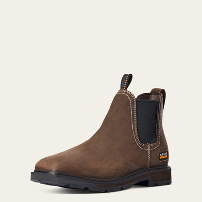 Ariat Outlet - Groundbreaker Chelsea Wide Square Toe Waterproof Steel Toe Work Boot