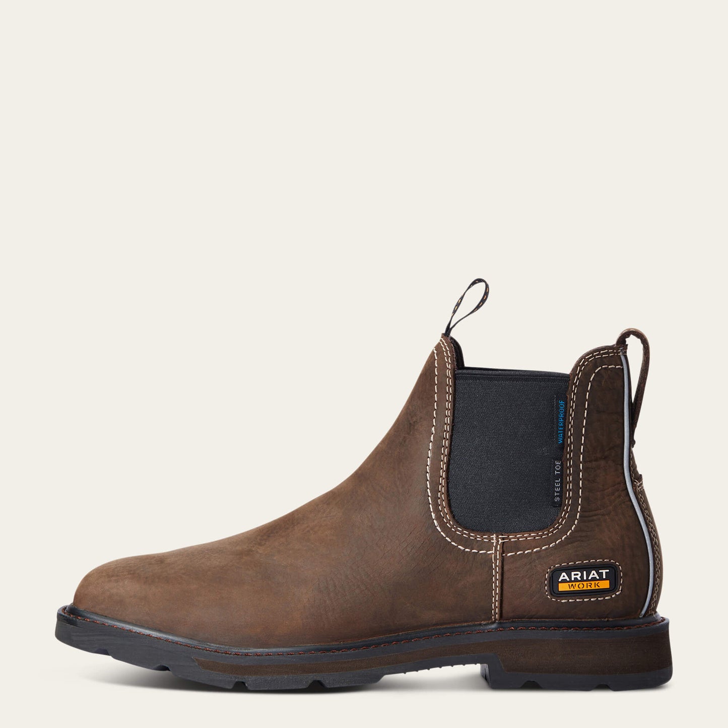 Ariat Outlet - Groundbreaker Chelsea Wide Square Toe Waterproof Steel Toe Work Boot