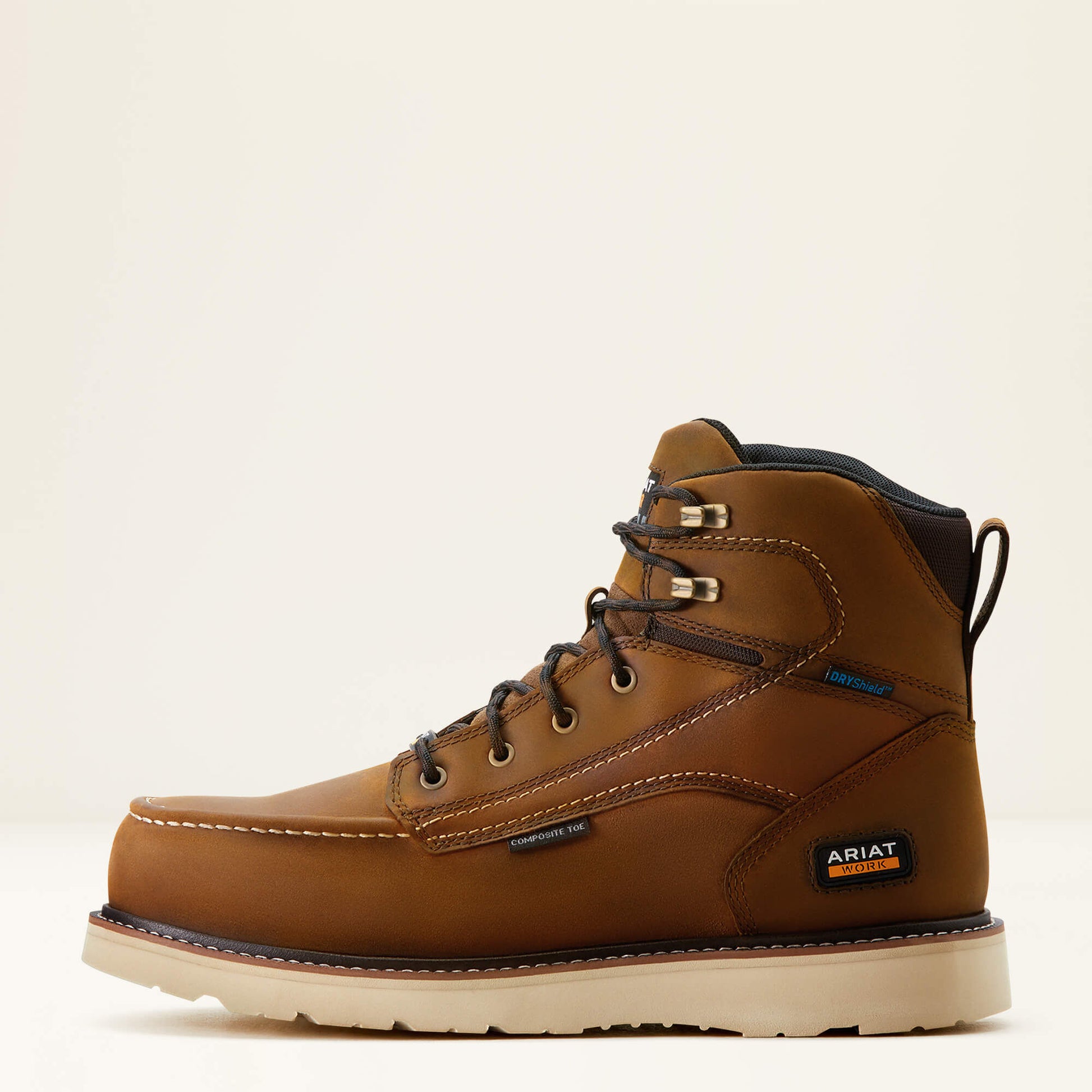 Ariat Online Shop - Rebar Wedge Moc Toe 6" Waterproof Composite Toe Work Boot