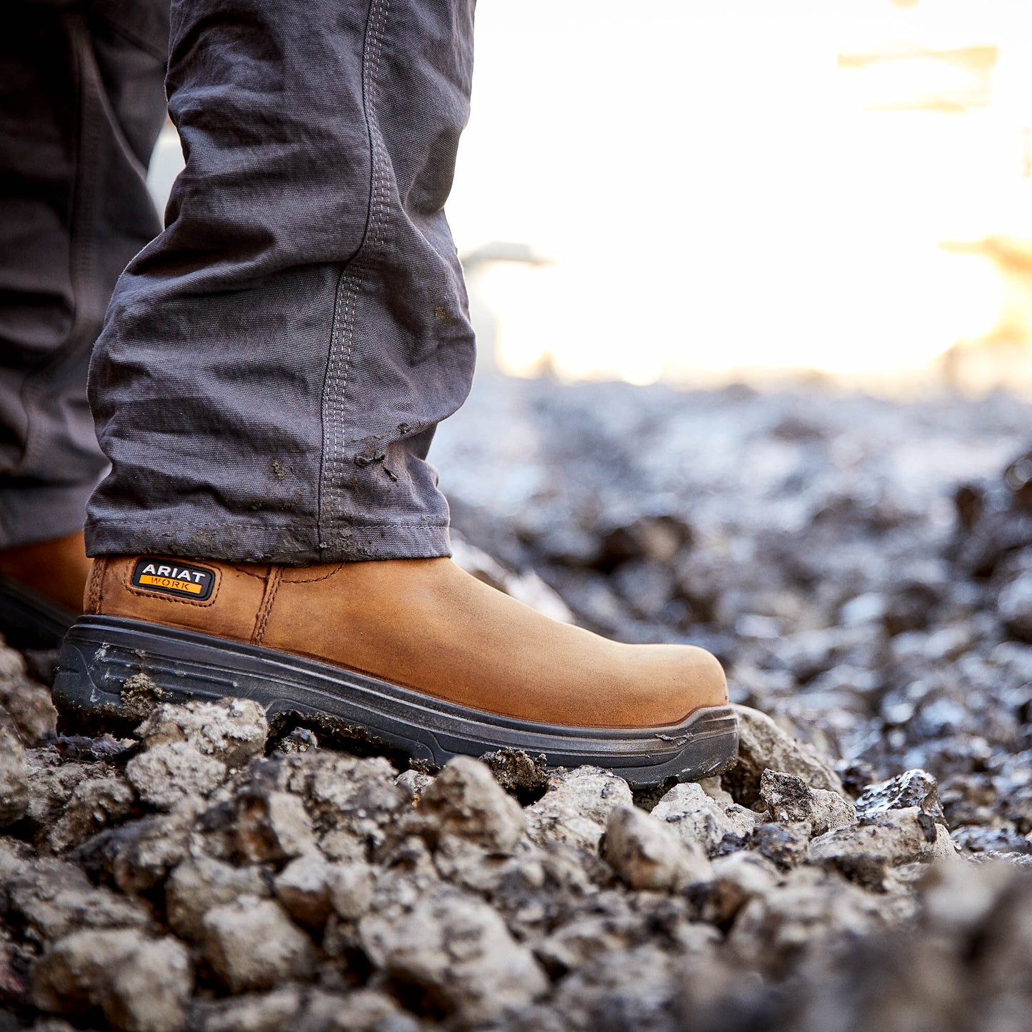 Ariat Sale - Turbo Chelsea Waterproof Carbon Toe Work Boot