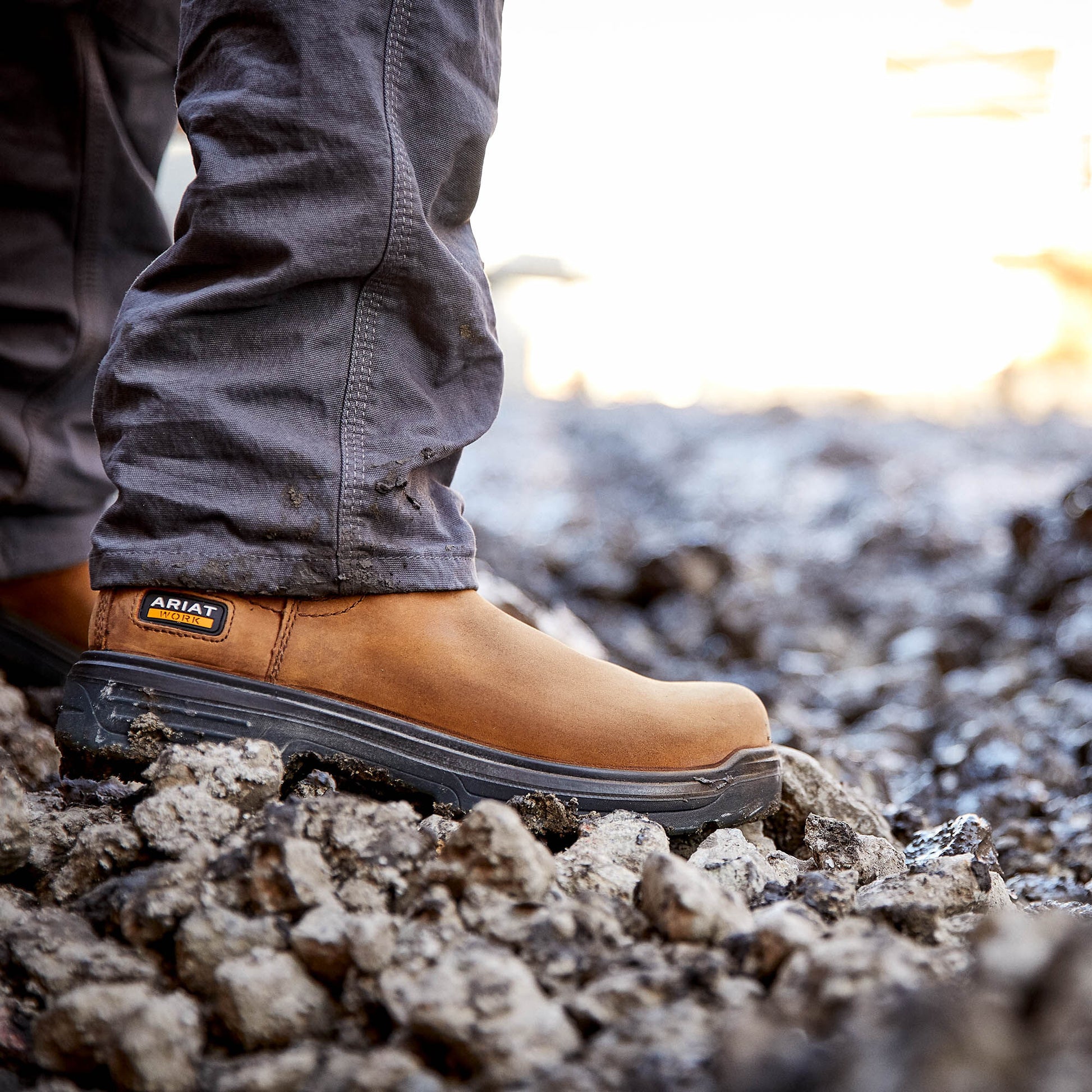Ariat Sale - Turbo Chelsea Waterproof Carbon Toe Work Boot