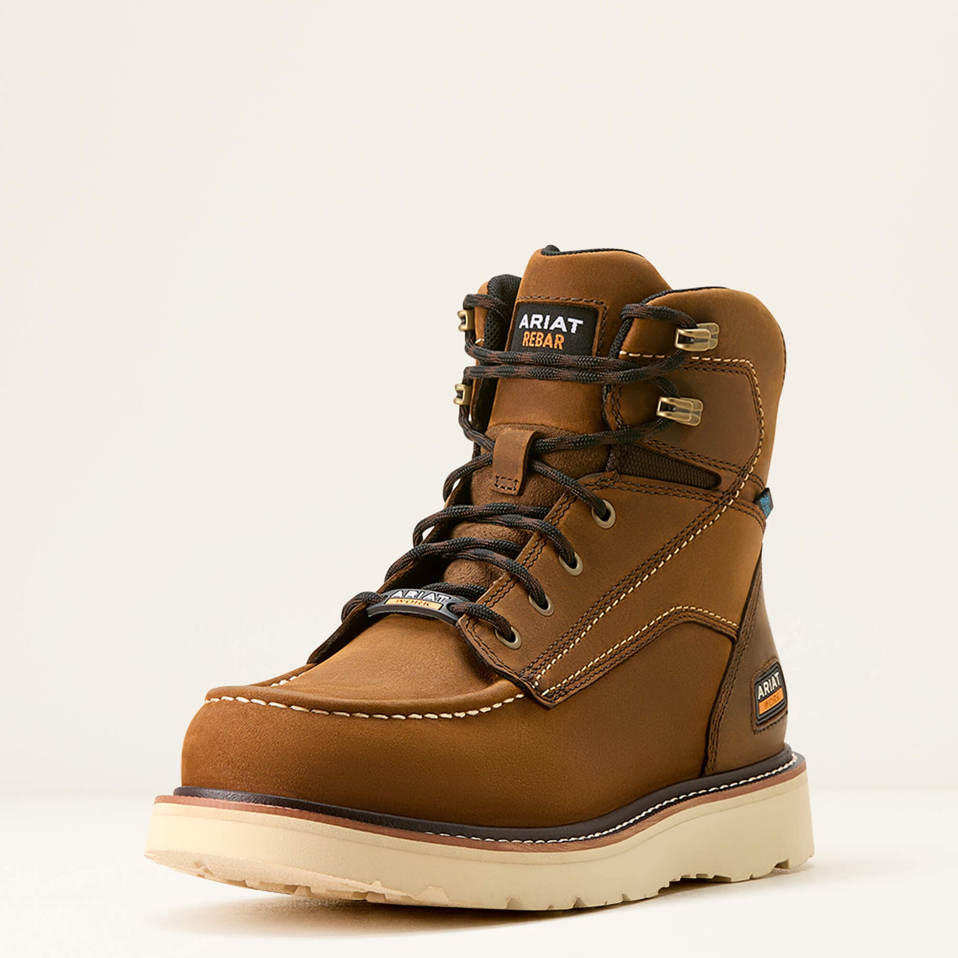 Ariat US - Rebar Wedge Moc Toe 6" Waterproof Work Boot
