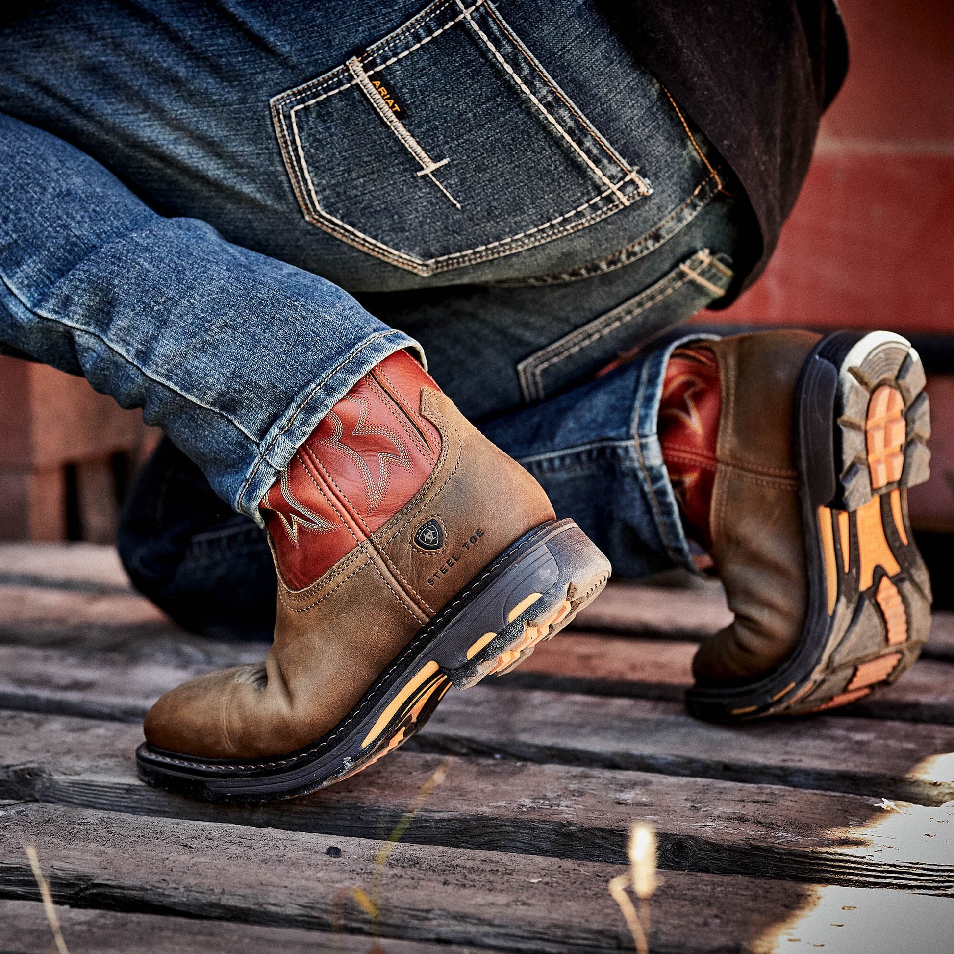 Ariat For Sale - WorkHog Wide Square Toe Steel Toe Work Boot
