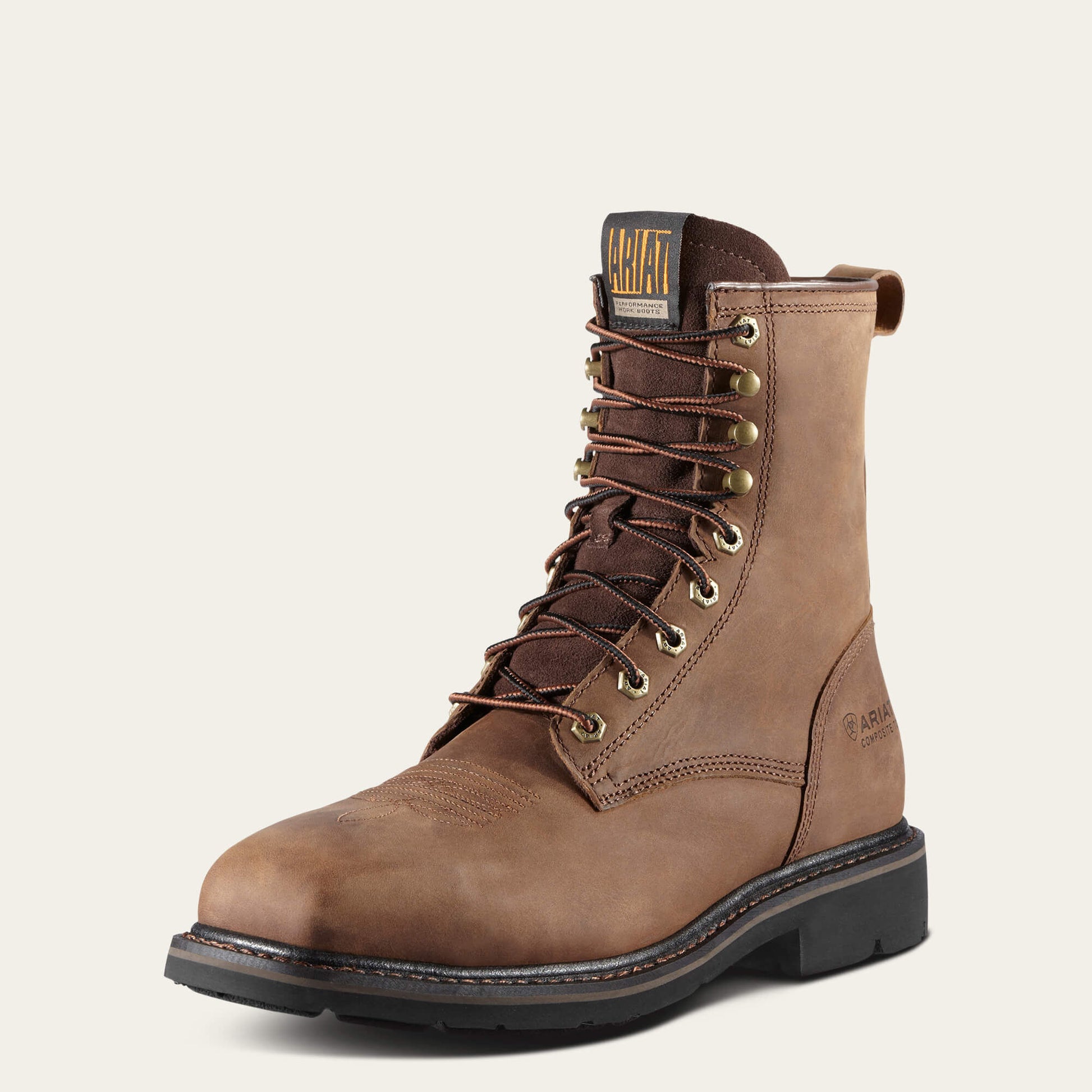 Ariat Online - Cascade 8" Wide Square Toe Steel Toe Work Boot