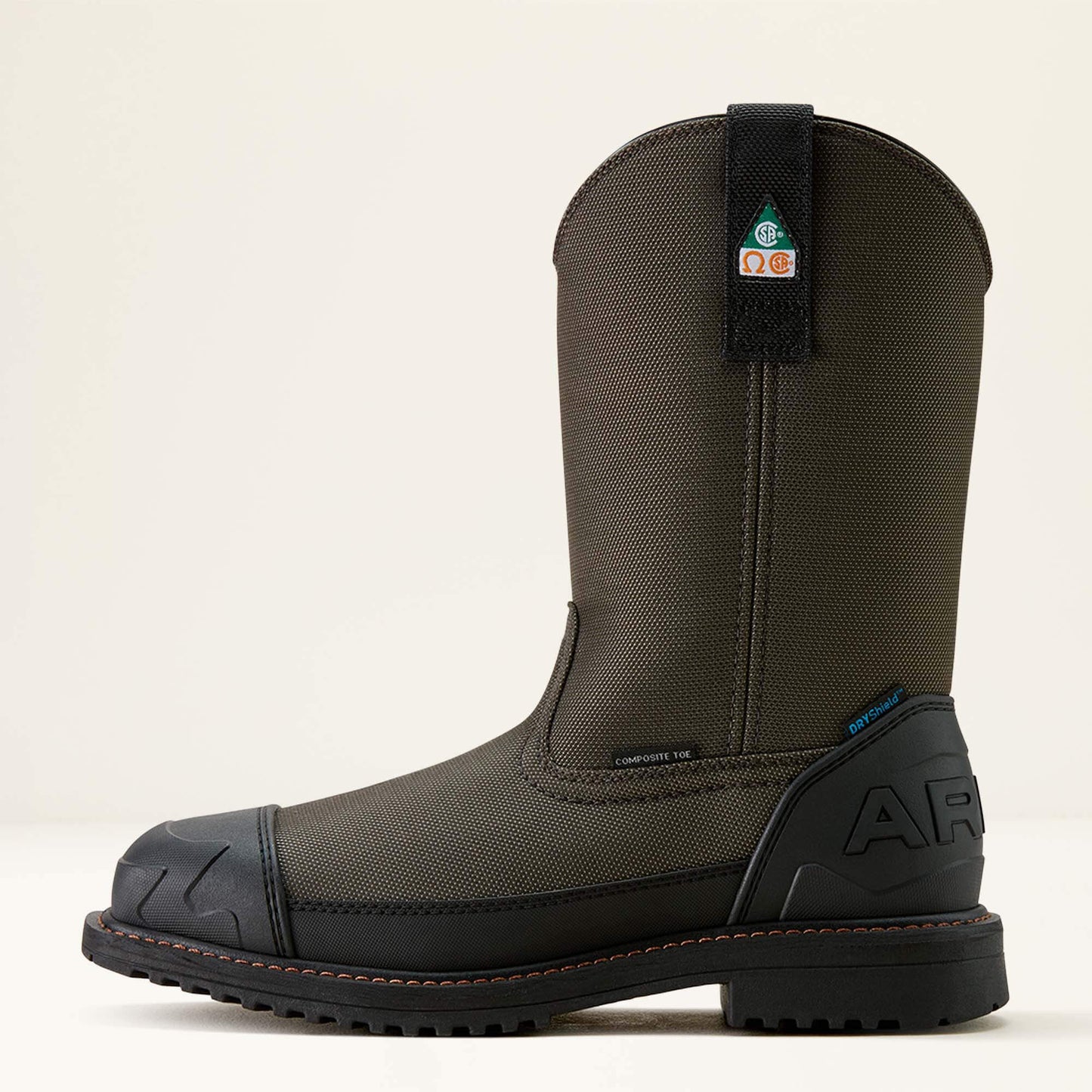 Ariat Outlet - RigTEK Wildcat Pull-On CSA Waterproof Wide Square Toe Composite Toe Work Boot