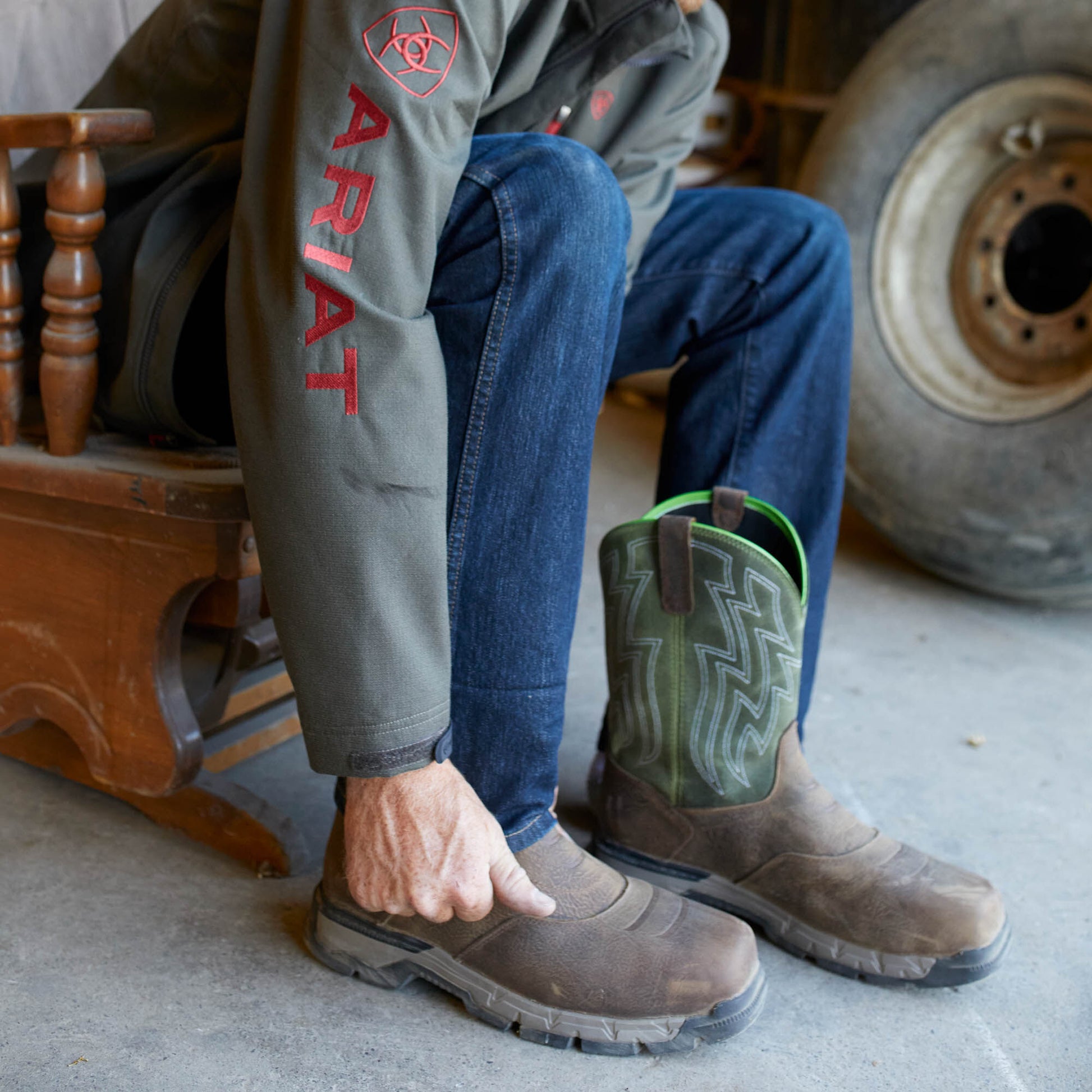Ariat Online - Rebar Flex Western Waterproof Composite Toe Work Boot
