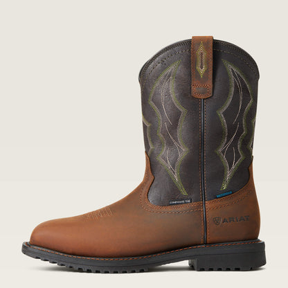 Ariat For Sale - RigTek Wide Square Toe Waterproof Composite Toe Work Boot