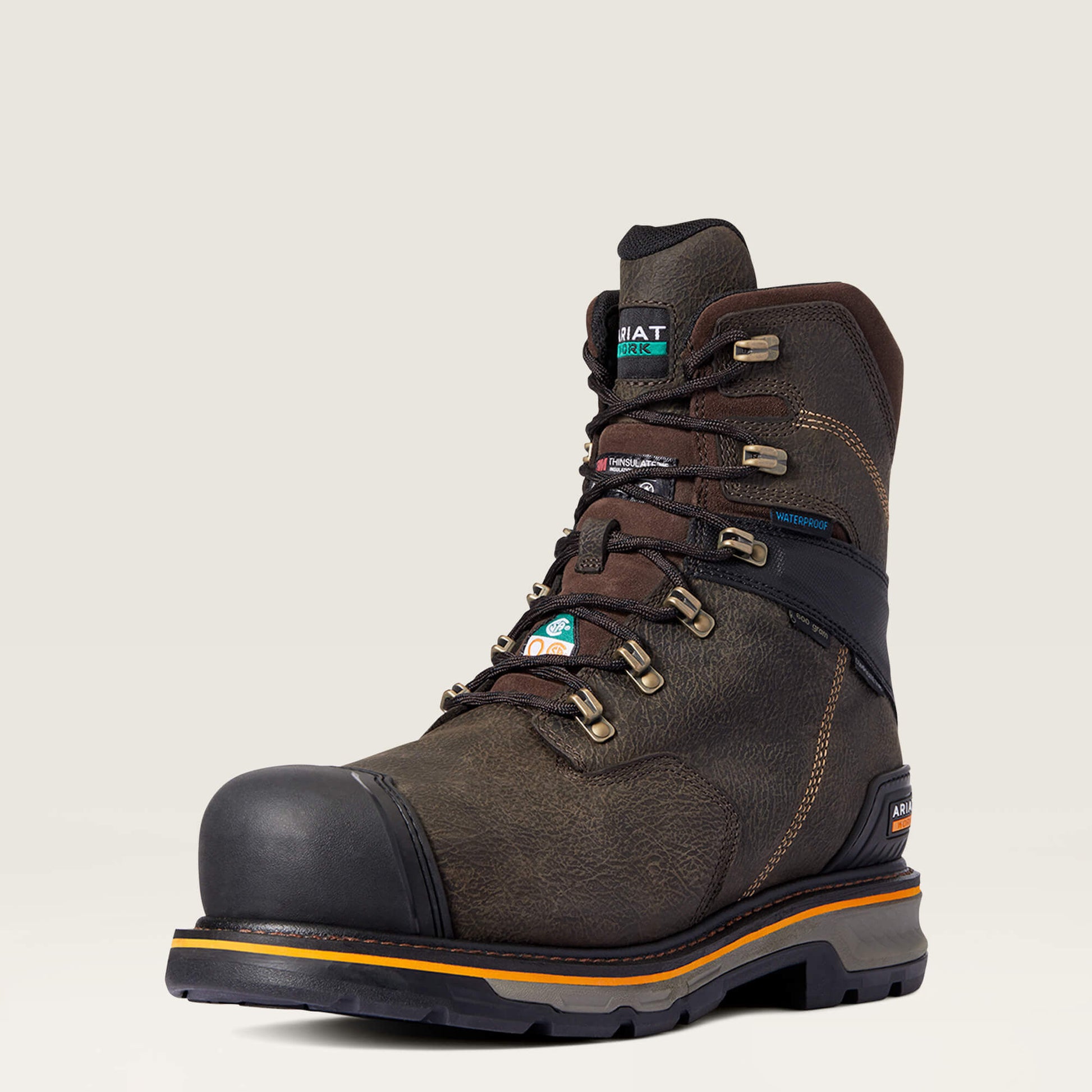 Ariat Outlet - Stump Jumper 8" CSA Glacier Grip Waterproof 600g Composite Toe Work Boot