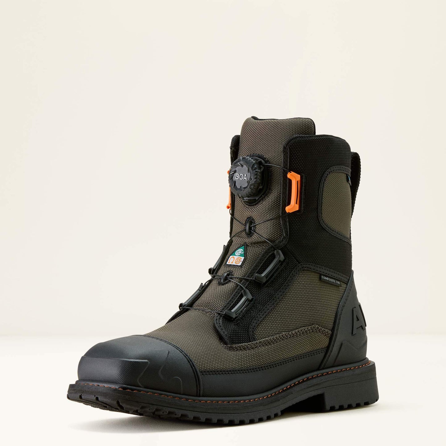 Ariat Online - RigTEK Wildcat BOA 8" CSA Waterproof Wide Square Toe Composite Toe Work Boot