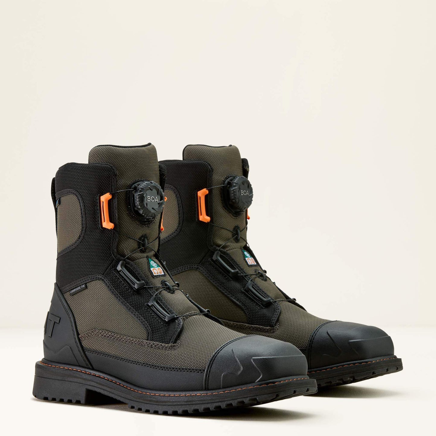 Ariat Online - RigTEK Wildcat BOA 8" CSA Waterproof Wide Square Toe Composite Toe Work Boot