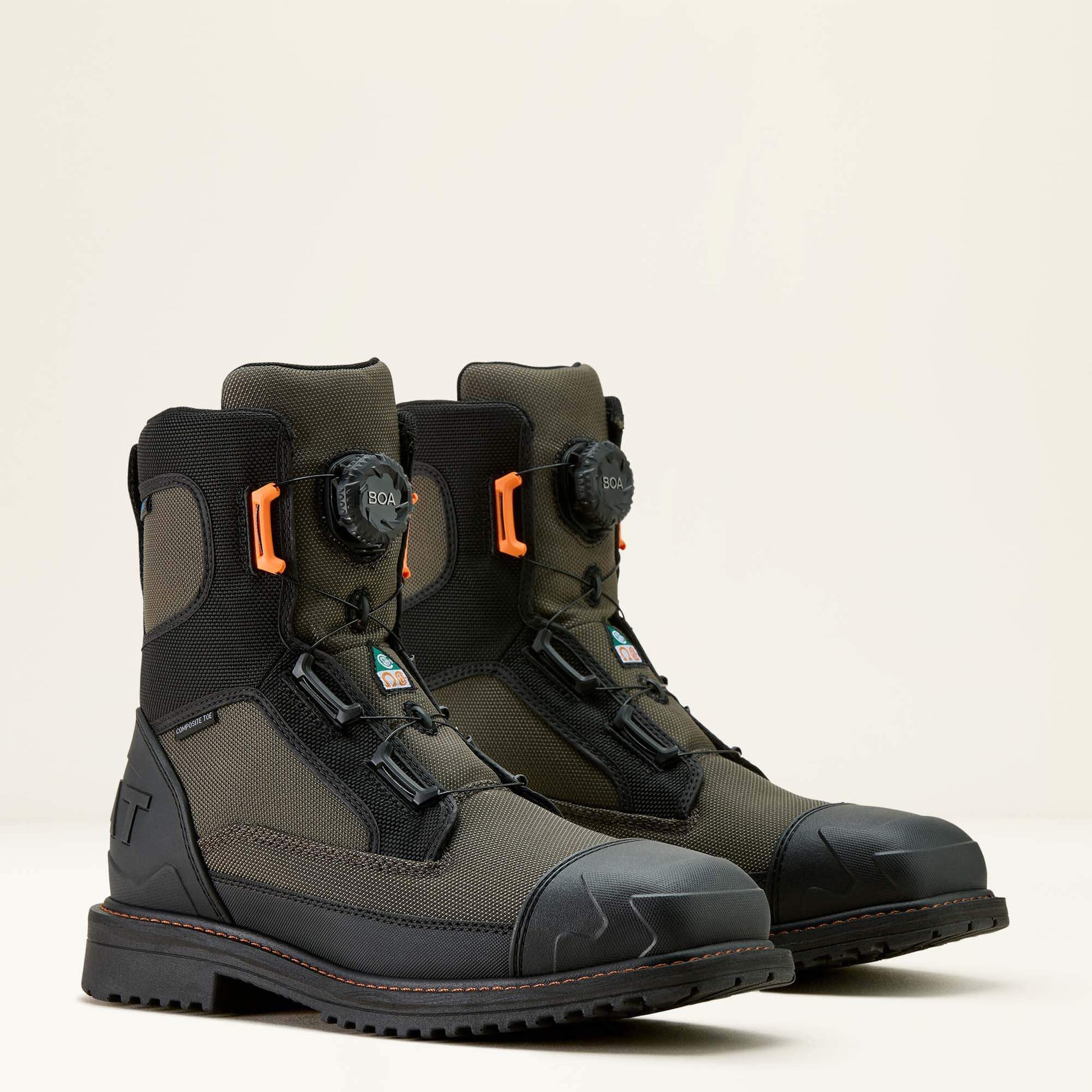 Ariat Online - RigTEK Wildcat BOA 8" CSA Waterproof Wide Square Toe Composite Toe Work Boot