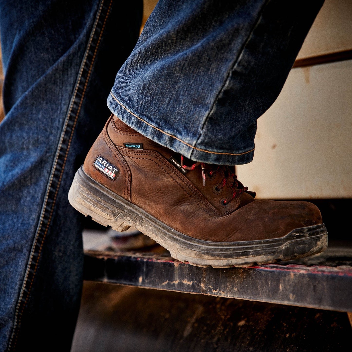 Ariat Outlet - Turbo 6" USA Assembled Waterproof Carbon Toe Work Boot
