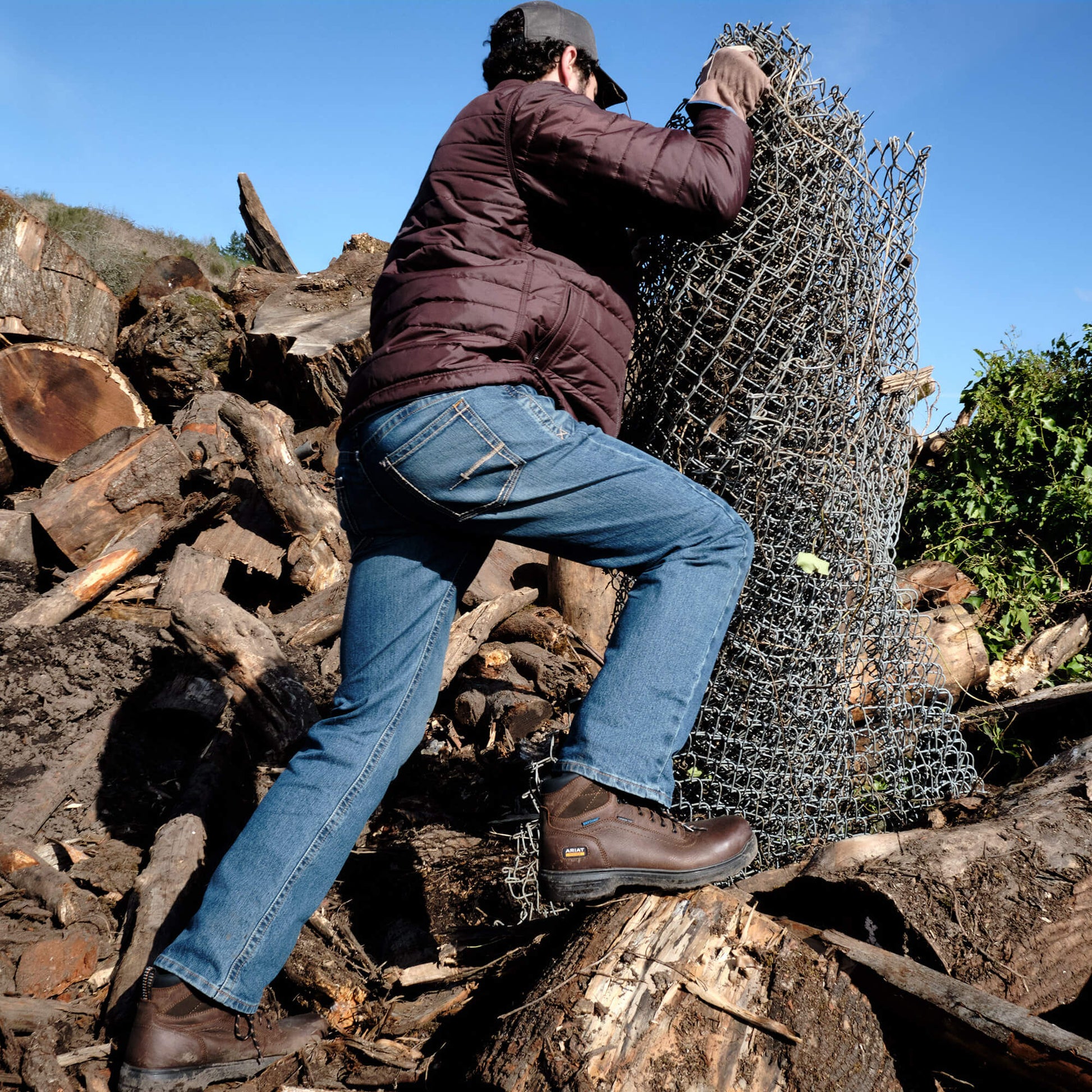 Ariat On Sale - Men's Slim Fit Work Pants - Rebar Denim
