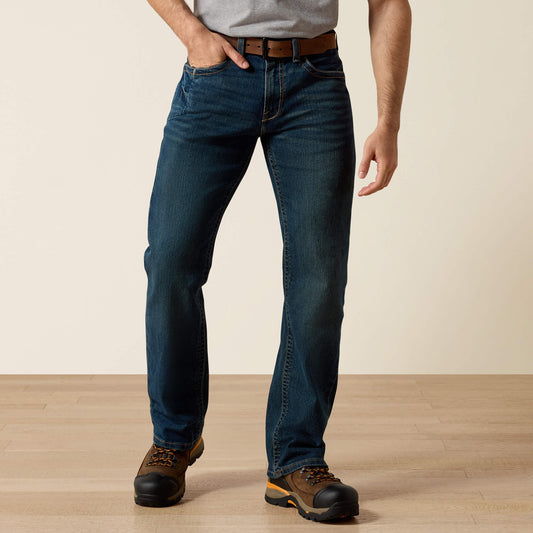 Ariat Online - Men's Low Rise, Bootcut Work Pants - Rebar Denim