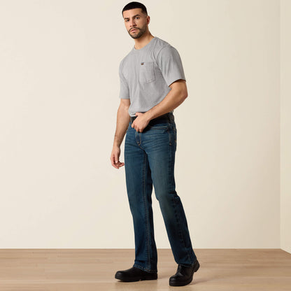 Ariat Online - Men's Low Rise, Bootcut Work Pants - Rebar Denim