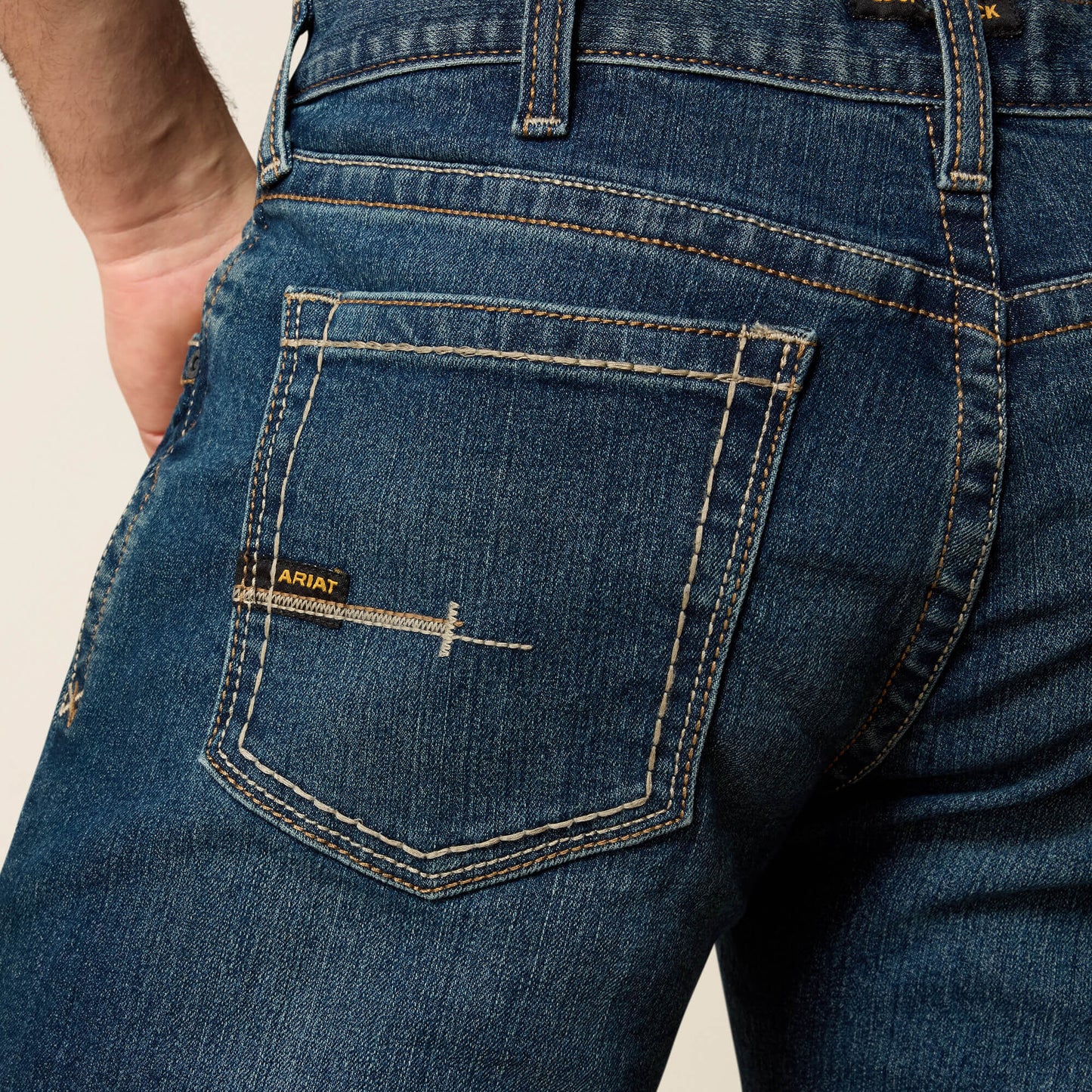 Ariat Online - Men's Low Rise, Bootcut Work Pants - Rebar Denim