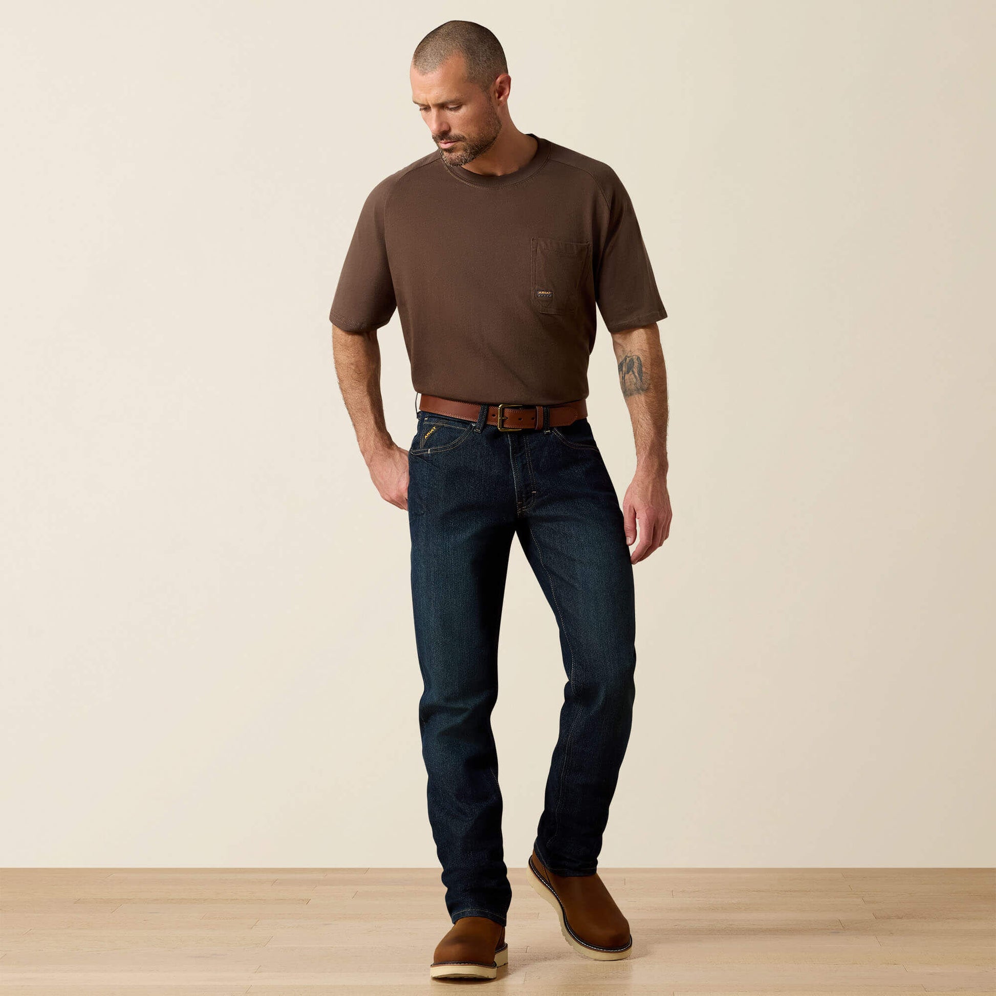 Ariat US - Rebar M4 Relaxed DuraStretch Basic Stackable Straight Leg Jean