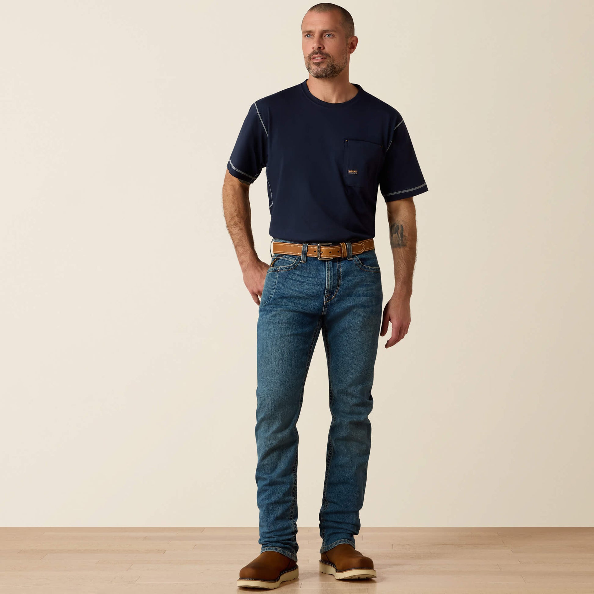 Ariat Online - Rebar M7 DuraStretch Edge Stackable Straight Leg Jean