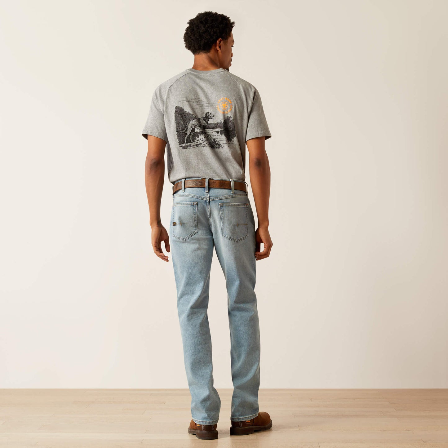 Ariat On Sale - Rebar M4 Relaxed DuraStretch Basic Stackable Straight Leg Jean