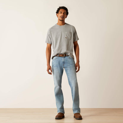 Ariat On Sale - Rebar M4 Relaxed DuraStretch Basic Stackable Straight Leg Jean