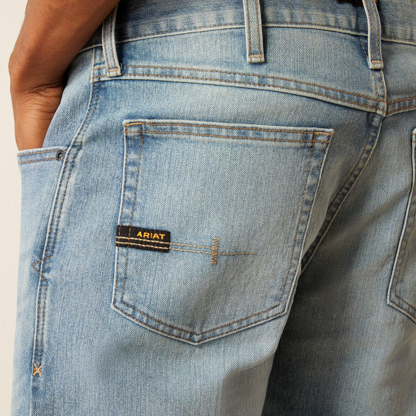 Ariat On Sale - Rebar M4 Relaxed DuraStretch Basic Stackable Straight Leg Jean