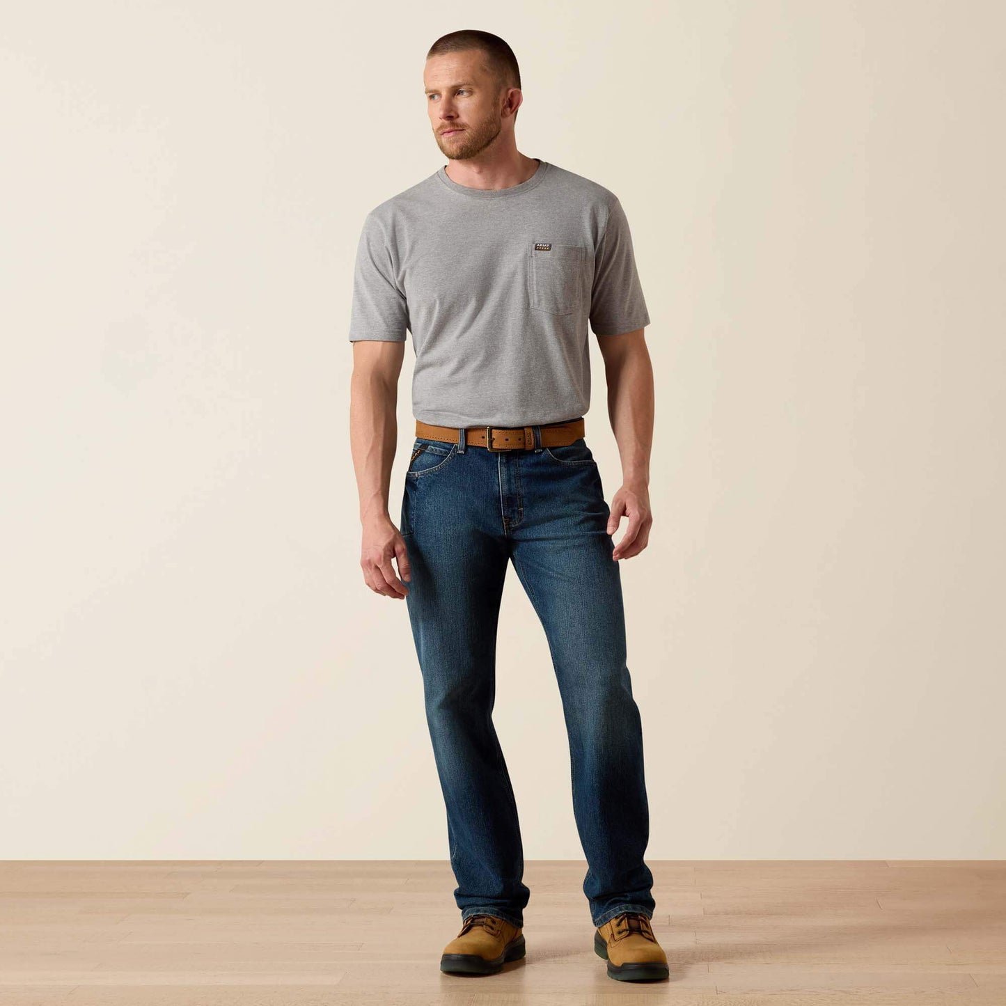 Ariat Online Shop - Rebar M3 Loose DuraStretch Basic Stackable Straight Leg Jean