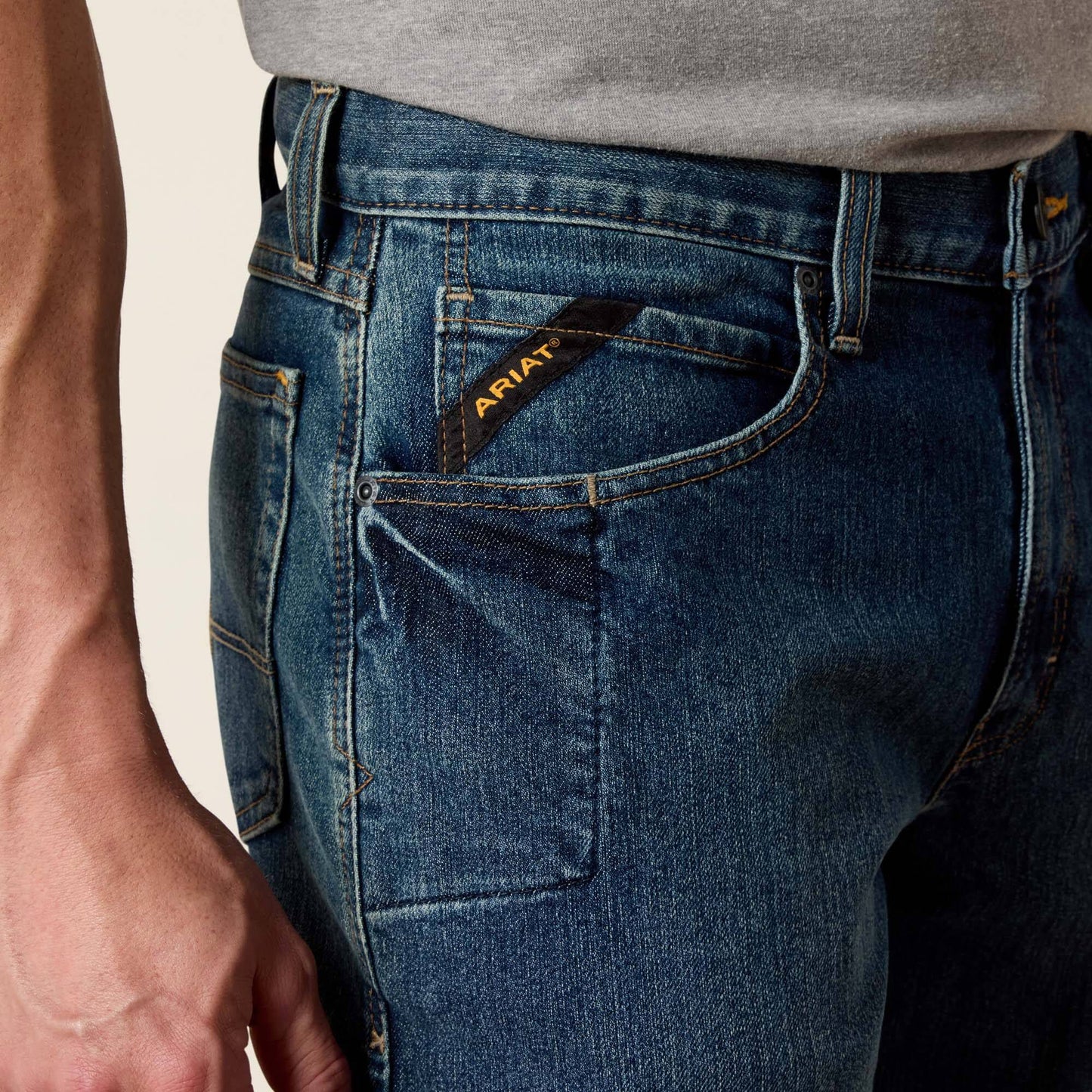 Ariat Online Shop - Rebar M3 Loose DuraStretch Basic Stackable Straight Leg Jean