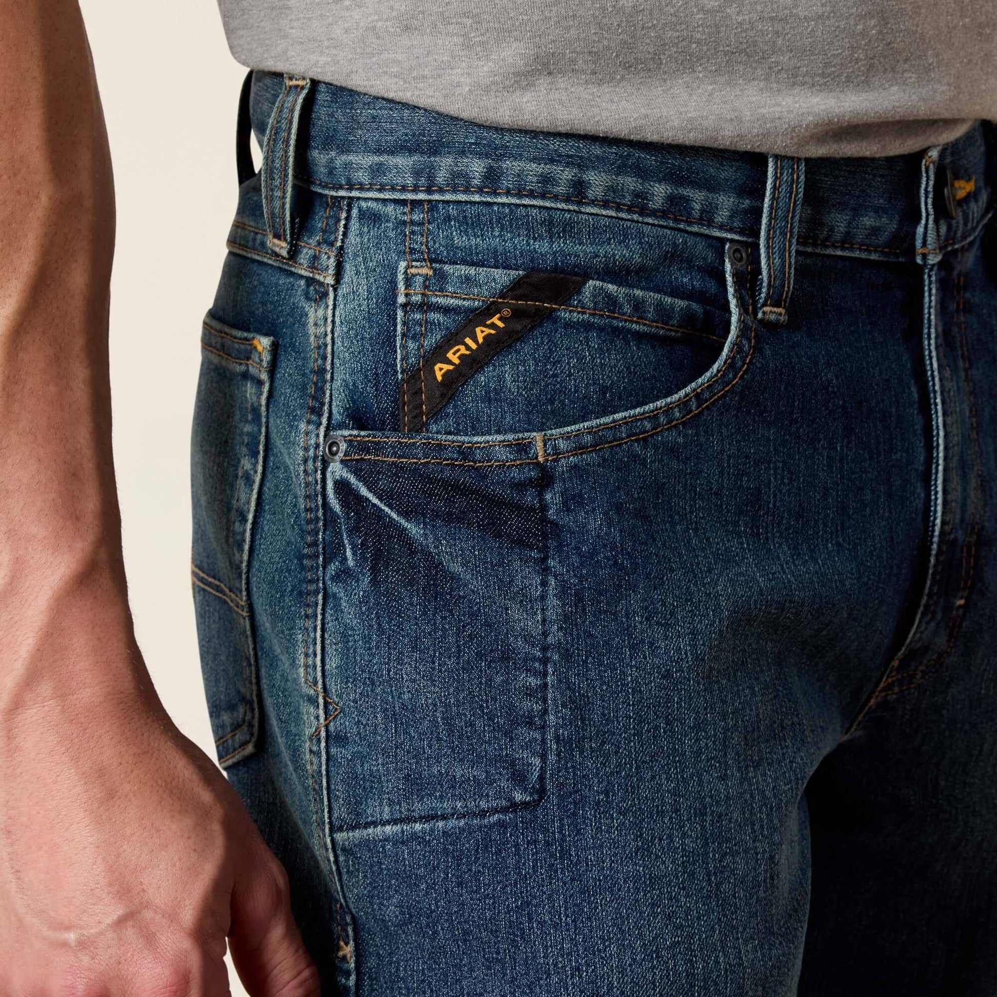 Ariat Online Shop - Rebar M3 Loose DuraStretch Basic Stackable Straight Leg Jean