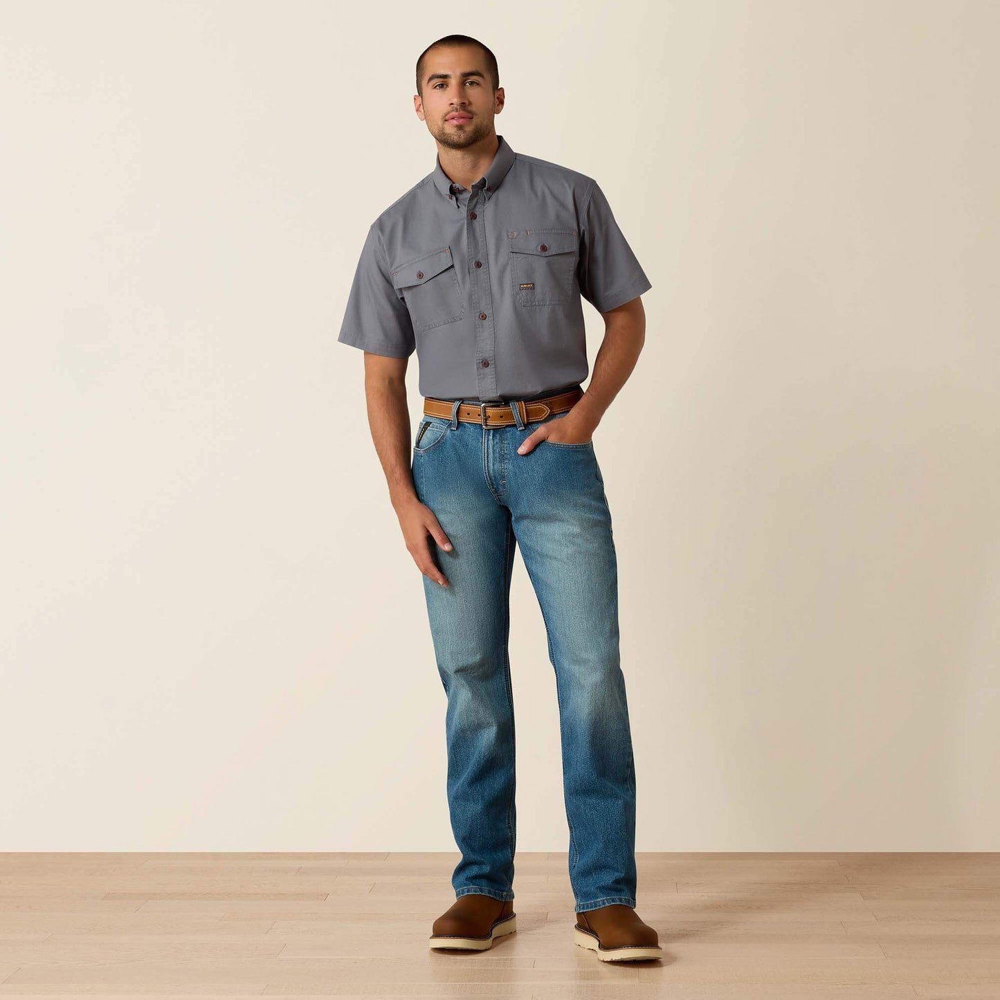Ariat Online Shop - Rebar M5 DuraStretch Basic Stackable Straight Leg Jean