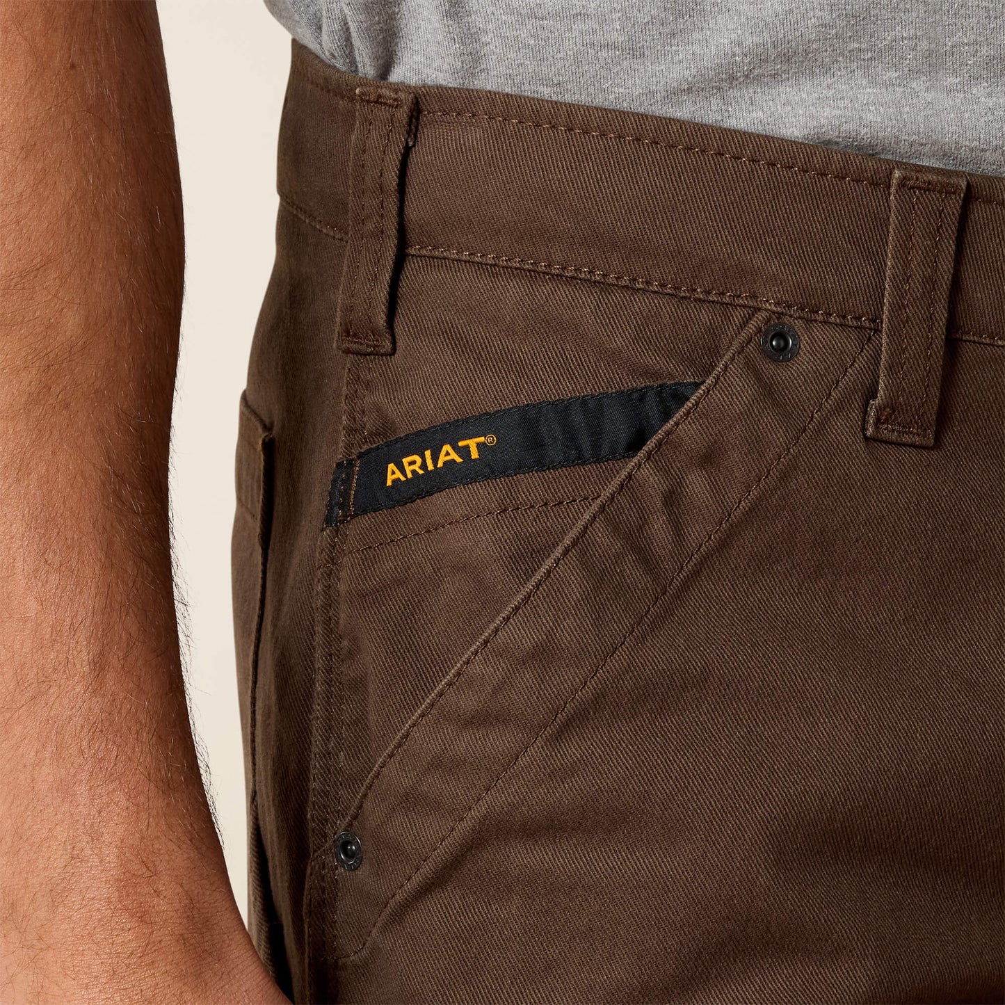 Ariat Online Shop - Rebar M5 Straight DuraStretch Washed Twill Dungaree Straight Leg Pant