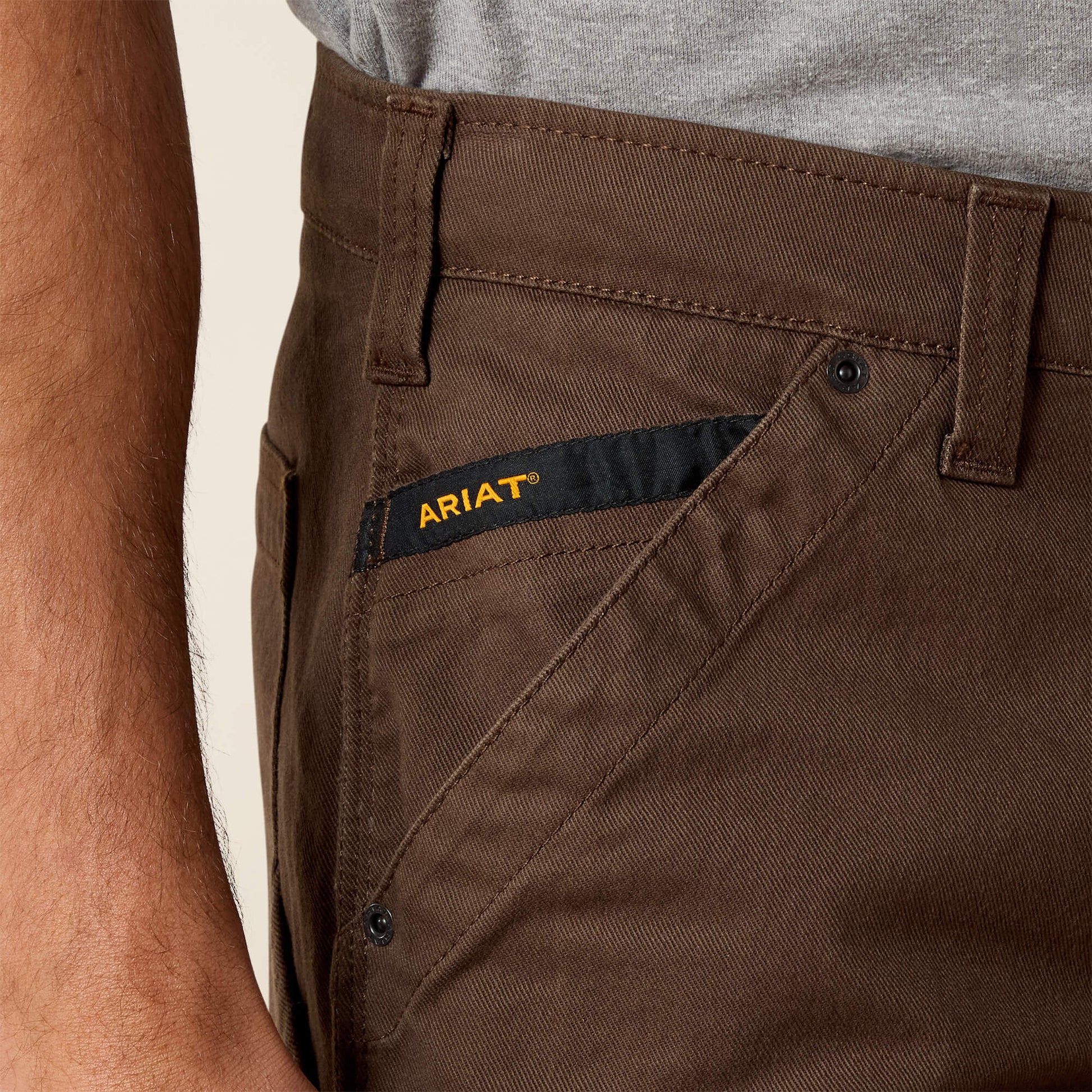 Ariat Online Shop - Rebar M5 Straight DuraStretch Washed Twill Dungaree Straight Leg Pant