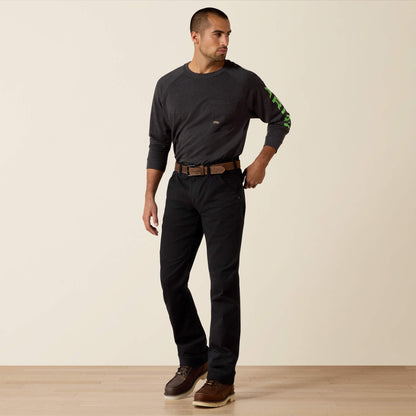 Ariat Sale - Rebar M5 Straight DuraStretch Washed Twill Dungaree Straight Leg Pant