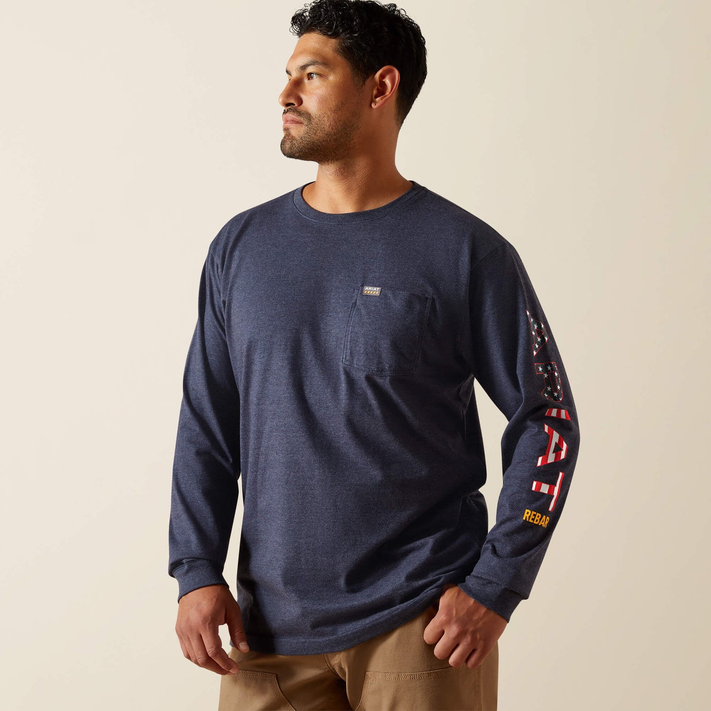 Ariat Outlet - Rebar Cotton Strong Standard Logo Pocket T-Shirt