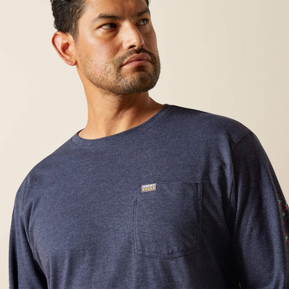 Ariat Outlet - Rebar Cotton Strong Standard Logo Pocket T-Shirt
