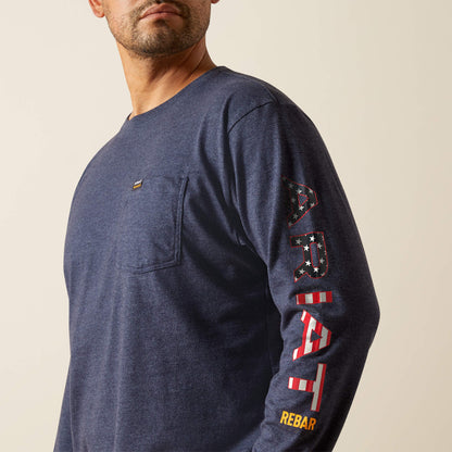 Ariat Outlet - Rebar Cotton Strong Standard Logo Pocket T-Shirt
